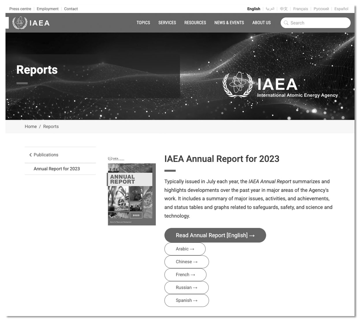Esplora i dati e i rapporti dell'Agenzia Internazionale per l'Energia Atomica