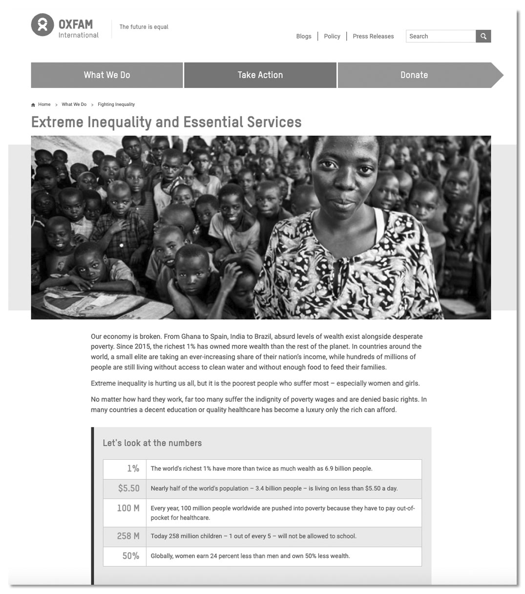 Esplora i rapporti sulla disuguaglianza di Oxfam